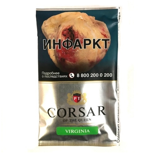 Табак курительный тонкорезаный CORSAR OF THE QUEEN VIRGINIA/1 кор. х 40 кис. х 35 г