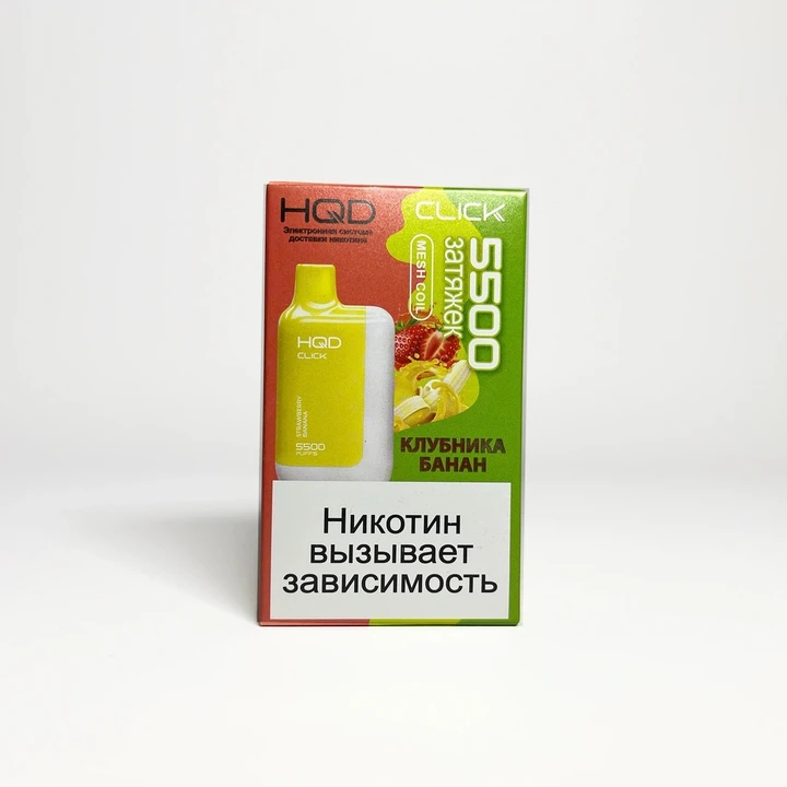 HQD Click 5500 устройство и картридж Клубника банан