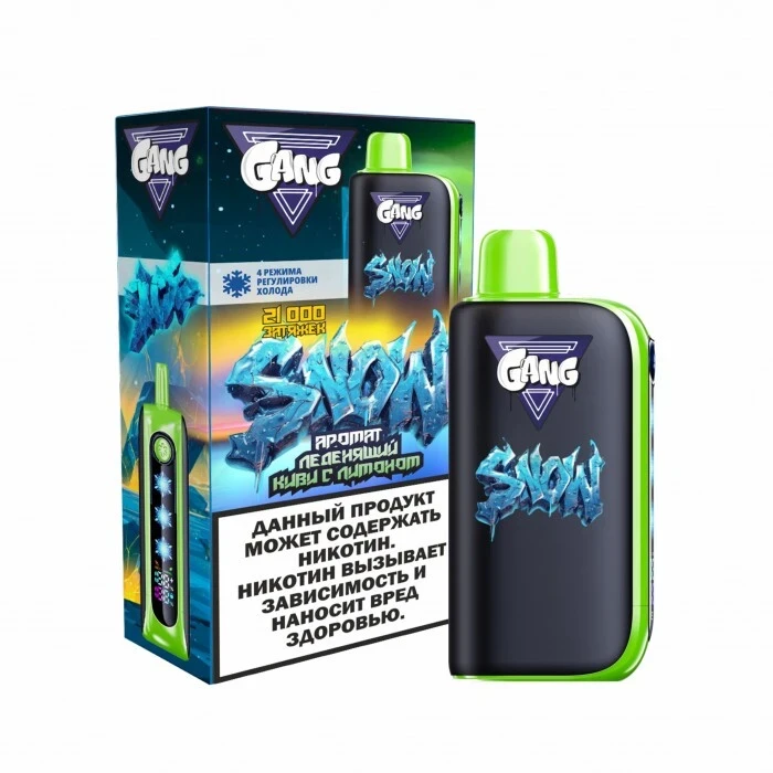GANG Snow 21000 затяжек Леденящий Киви с Лимоном