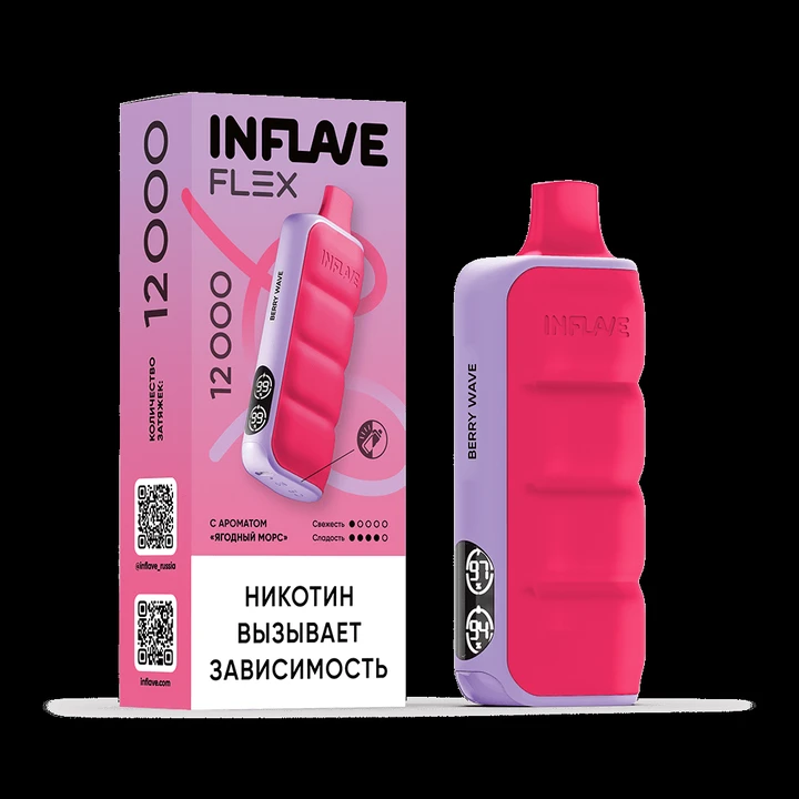INFLAVE FLEX 12000 Затяжек Ягодный Морс