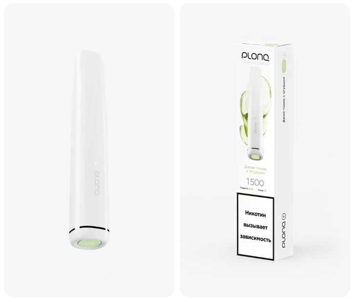 PLONQ Plus Coctail 1500 затяжек Джин-тоник с Огурцом
