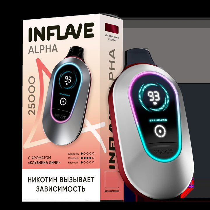 Inflave Alpha 25000 затяжек Клубника Личи