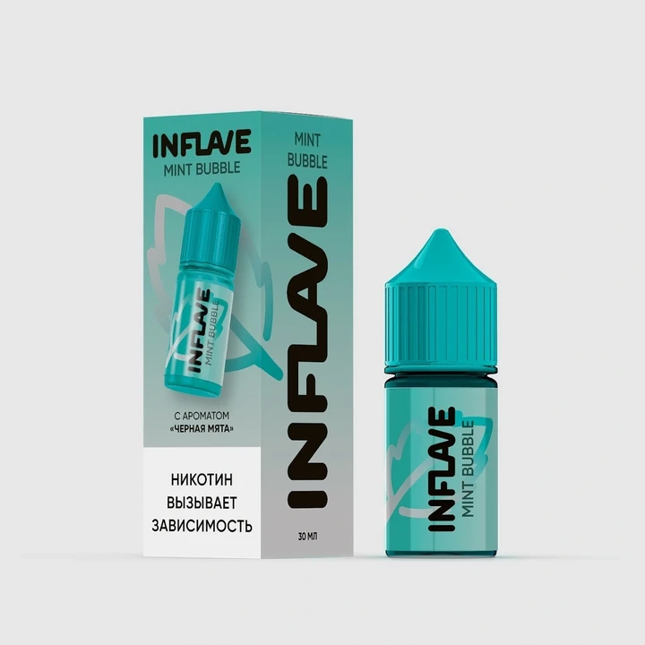 Жидкость Inflave Mint Bubble 20 мг Чёрная Мята 30 мл