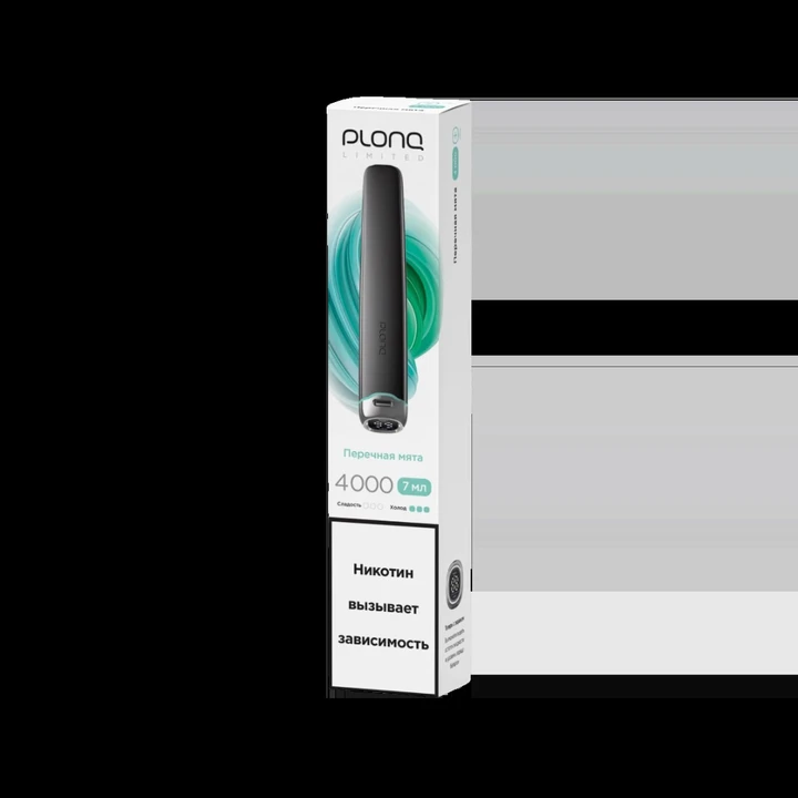 PLONQ Plus Pro Black Edition 4000 Затяжек Перечная Мята