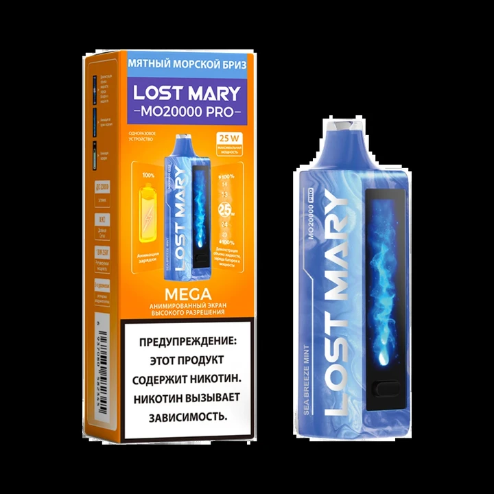 Lost Mary MEGA 20000 Затяжек Sea Breeze Mint (Мятный Морской Бриз)