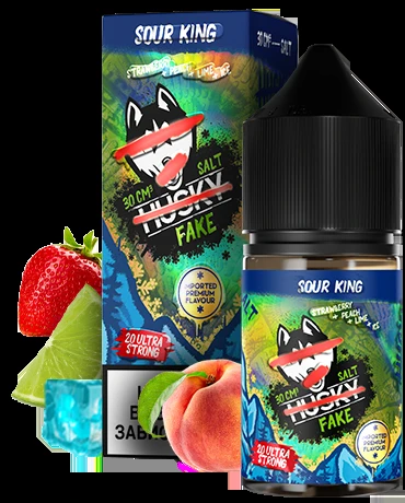 Жидкость Husky Import Fake Sour King (Клубника Персик Лайм Лёд) 30мл