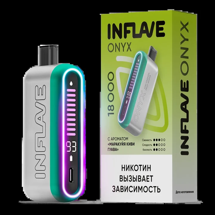 INFLAVE ONYX 18000 Затяжек Маракуйя Киви Гуава