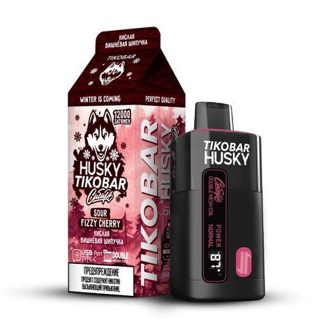 ЭСДН Husky Tikobar 12000 Sour Fizzy Cherry Strong