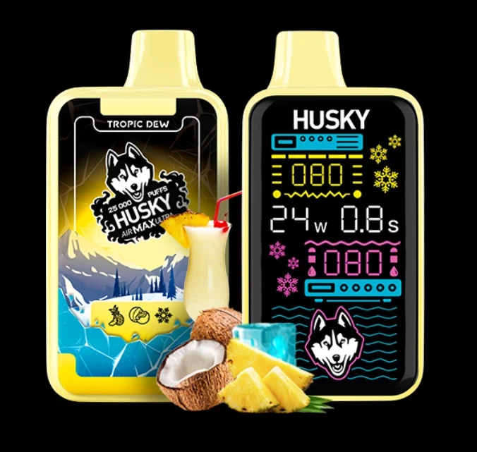 Husky Air Max Ultra 25000 затяжек Tropic Dew (Ананас Кокос Лёд) Strong