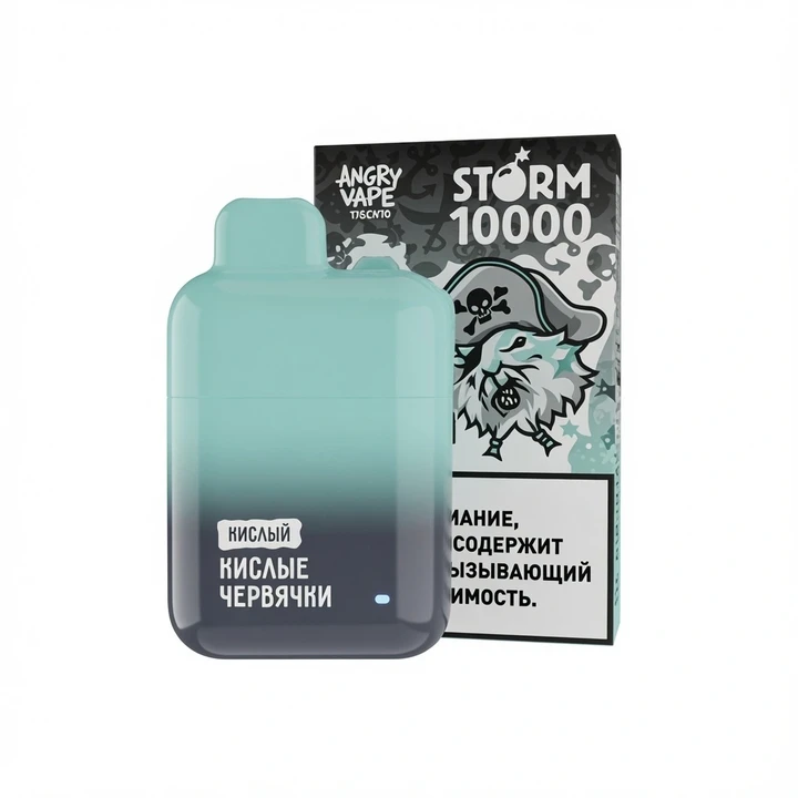 ЭСДН Angry Vape 10000 затяжек - Кислые Червячки