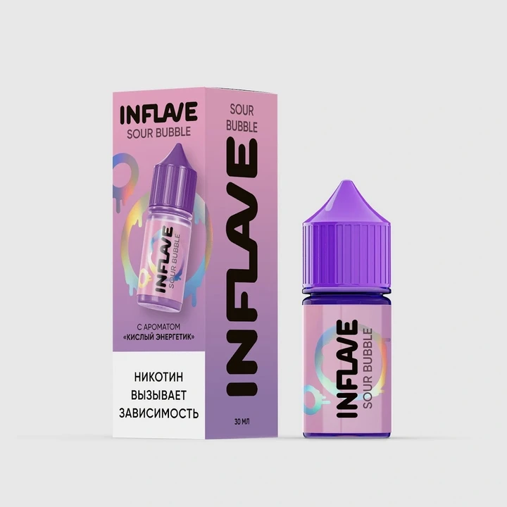 Жидкость Inflave Sour Bubble 20 мг Кислый Энергетик 30 мл