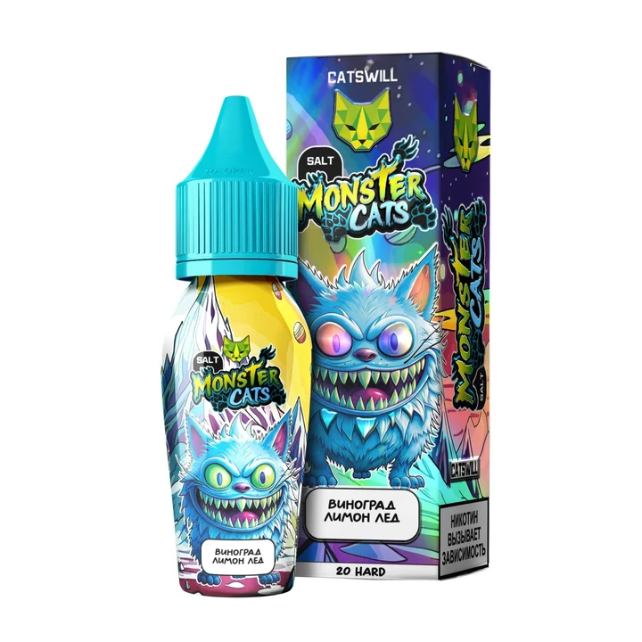 Жидкость Catswill Monster Cats Strong Виноград Лимон Лёд 30 мл