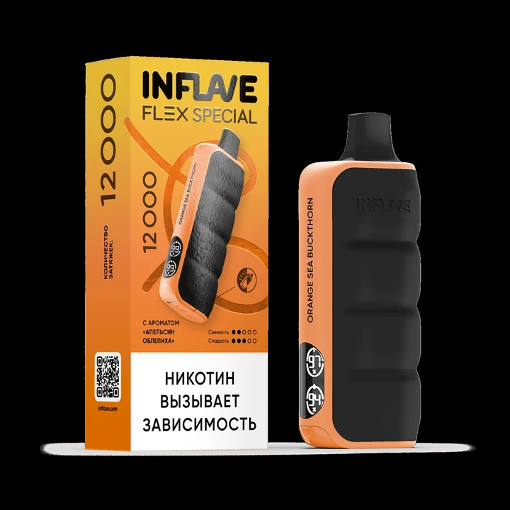 INFLAVE FLEX 12000 Затяжек Апельсин Облепиха