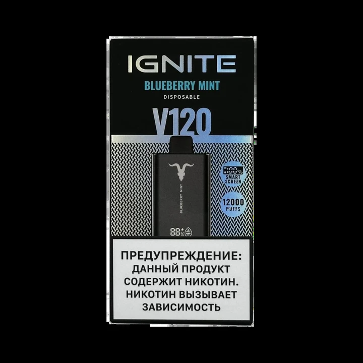 IGNITE V120 12000 Затяжек Blueberry Mint (Черника Мята)