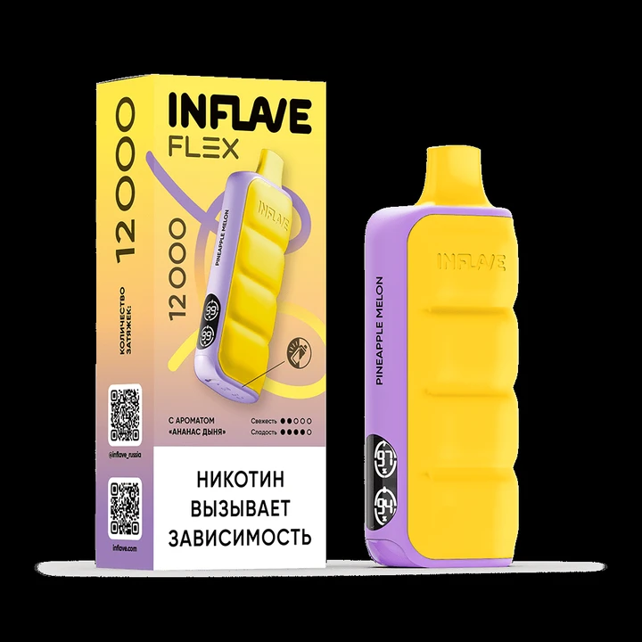 INFLAVE FLEX 12000 Затяжек Ананас Дыня