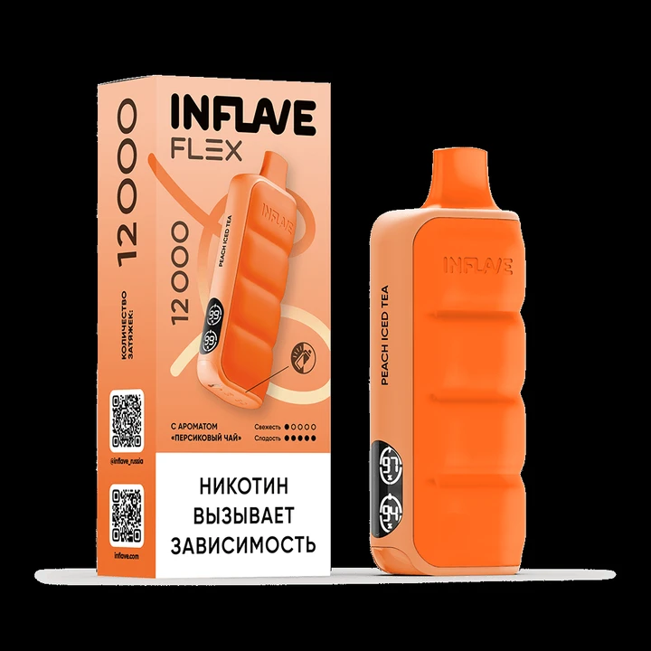 INFLAVE FLEX 12000 Затяжек Персиковый Чай
