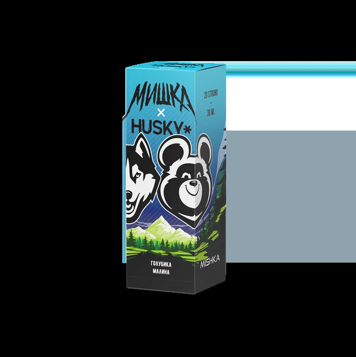 Жидкость Мишка x Husky Strong Голубика Малина 30 мл