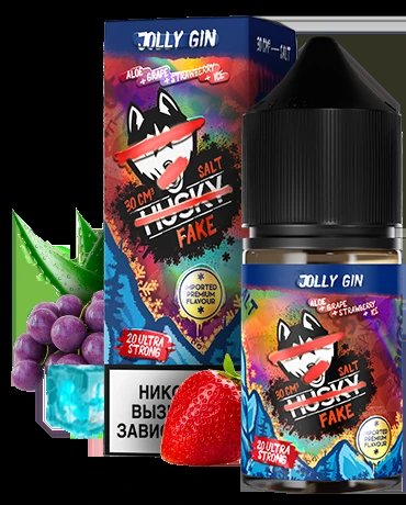 Жидкость Husky Import Fake Strong Jolly Gin (Алоэ Виноград Клубника Лёд) 30мл