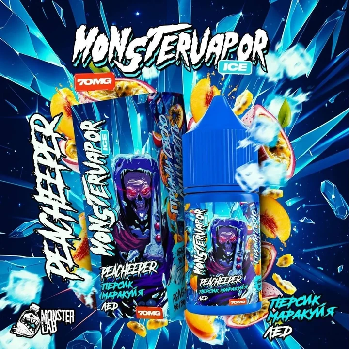Жидкость Monstervapor Ice Персик Маракуйя 30 мл