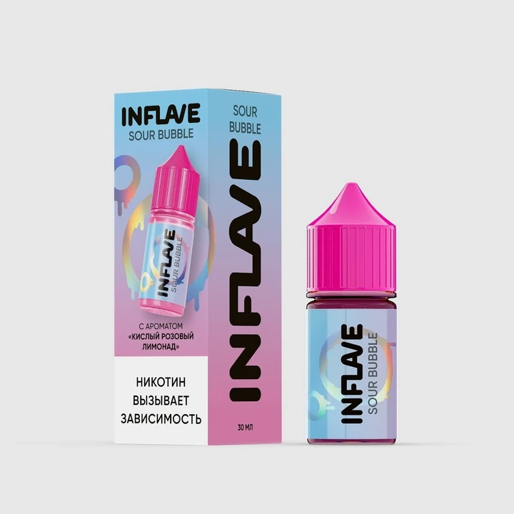 Жидкость Inflave Sour Bubble 20 мг Кислый Розовый Лимонад 30 мл