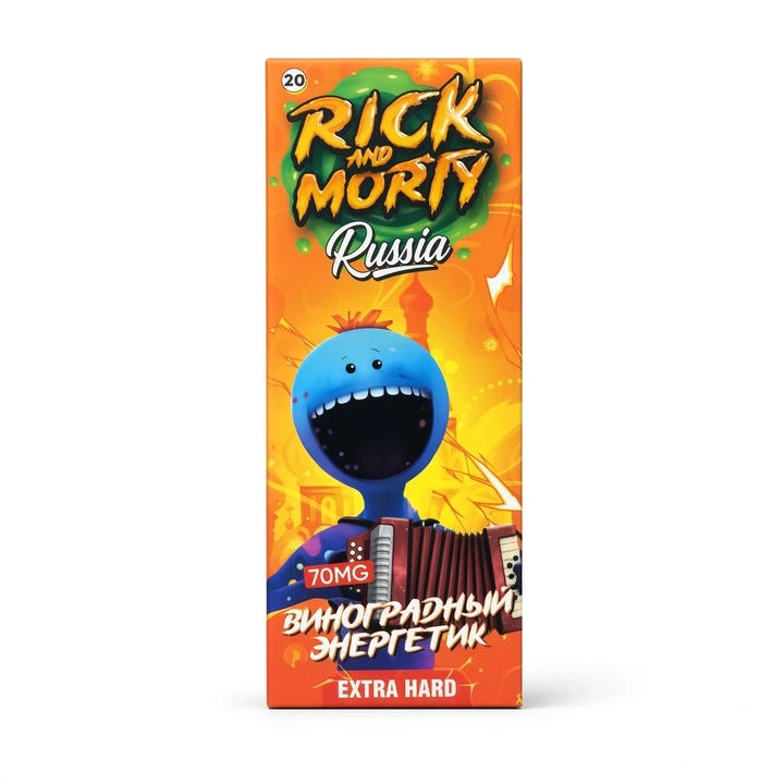 Жидкость Rick&Morty Russia Strong Виноградный Энергетик 30 мл