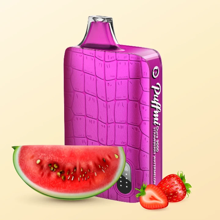 Puffmi DURA 9000 Затяжек Strawberry Watermelon (Клубника Арбуз)