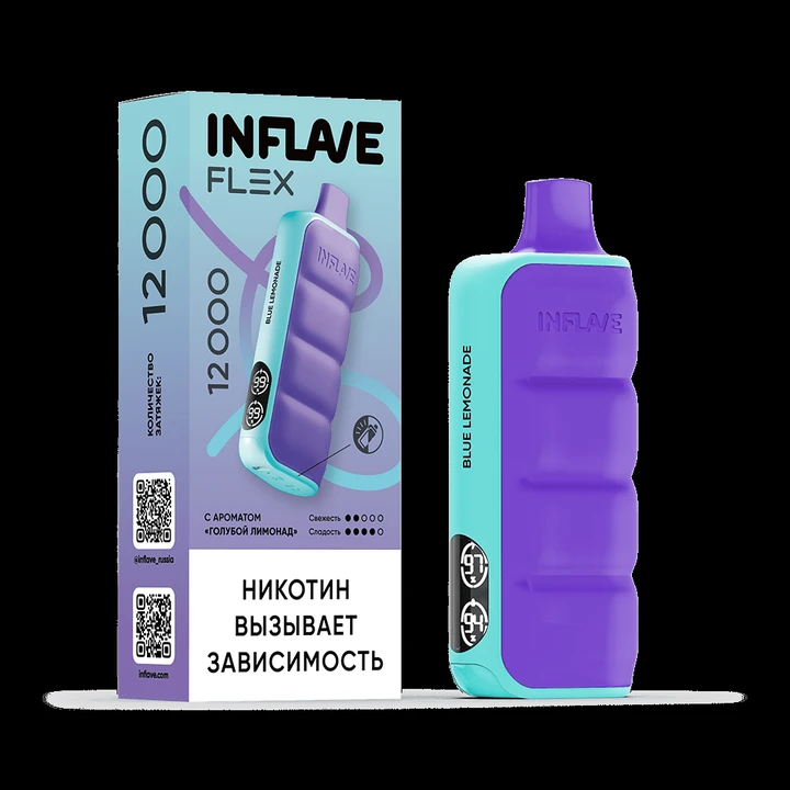 INFLAVE FLEX 12000 Затяжек Голубой Лимонад