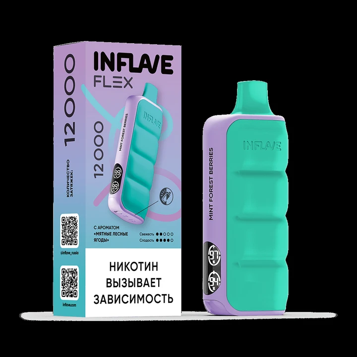 INFLAVE FLEX 12000 Затяжек Мятные Лесные Ягоды