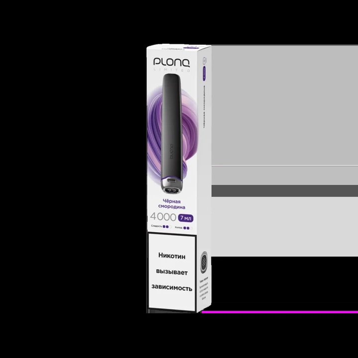 PLONQ Plus Pro Black Edition 4000 Затяжек Чёрная Смородина