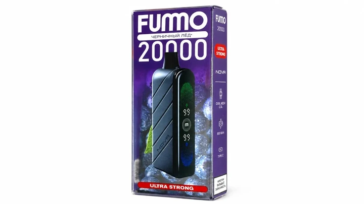 Fummo Nova Ultra Strong 20000 затяжек Черничный Лёд
