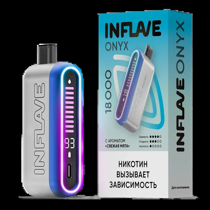 INFLAVE ONYX 18000 Затяжек Свежая Мята