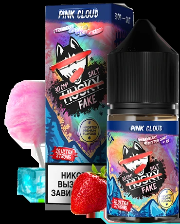 Жидкость Husky Import Fake Strong Pink Cloud (Клубника Сахарная Вата Лёд) 30мл