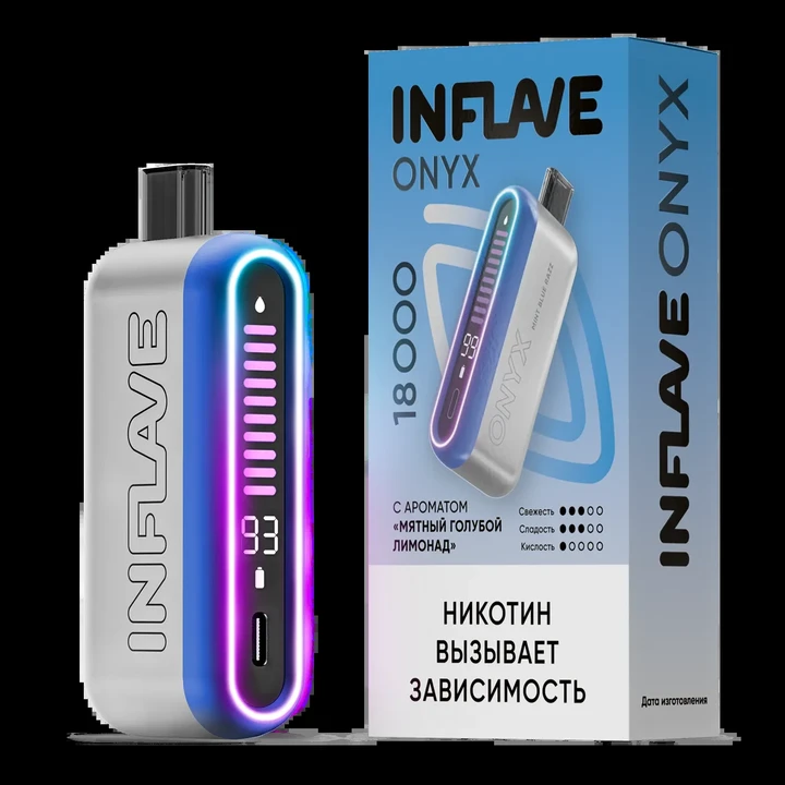 INFLAVE ONYX 18000 Затяжек Мятный Голубой Лимонад