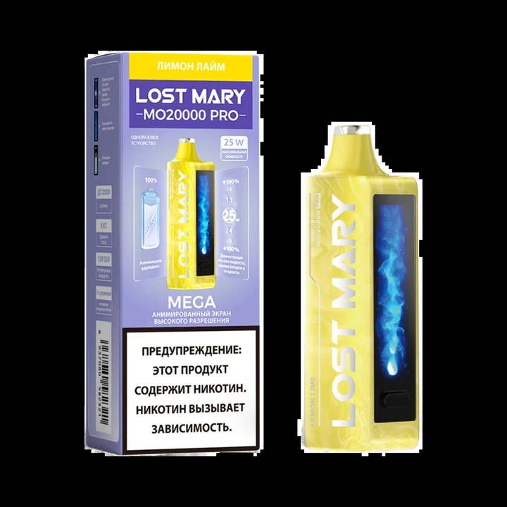 Lost Mary MEGA 20000 Затяжек Lemon Lime (Лимон Лайм)