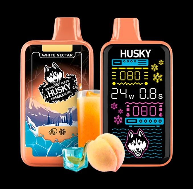 Husky Air Max Ultra 25000 затяжек White Nectar (Нектарин Лёд) Strong