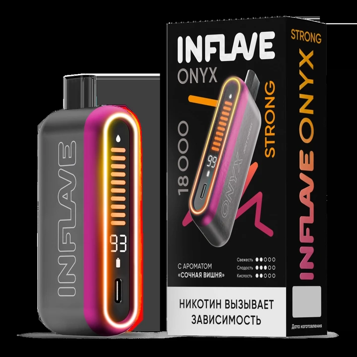 Inflave Onyx Strong 18000 затяжек Сочная Вишня