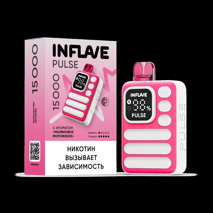 Inflave Pulse 15000 - Малиновое Мороженое