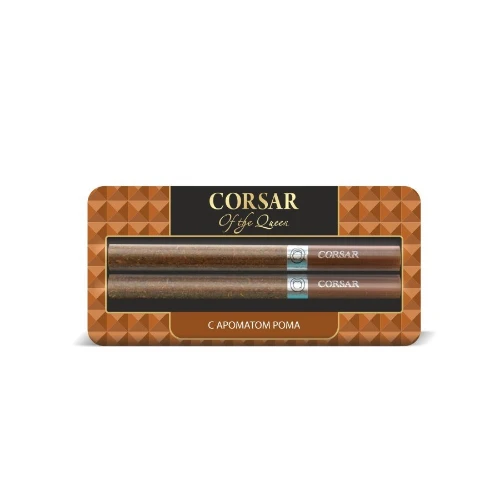 Сигариллы с фильтром Corsar of the Queen с ароматом рома New, блистерная упаковка:2 шт