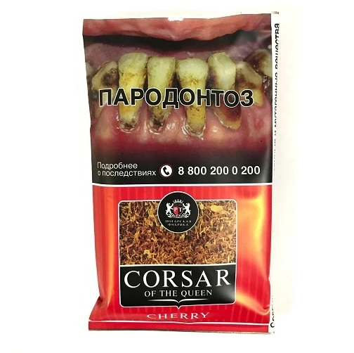 Табак курительный тонкорезаный (сигаретный) CORSAR OF THE QUEEN Cherry/1 кор. х 40 кис. х 35 г