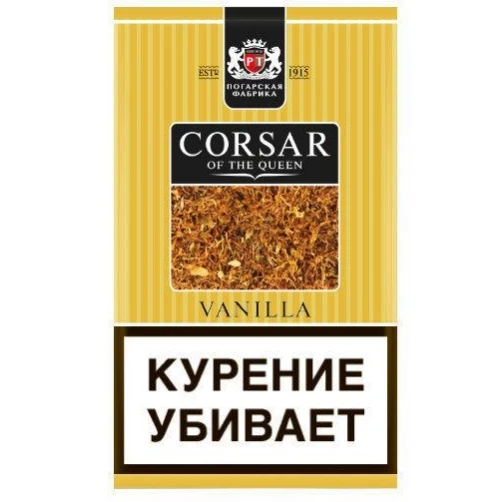 Табак курительный тонкорезаный (сигаретный) CORSAR OF THE QUEEN Vanilla/1 кор. х 40 кис. х 35 г