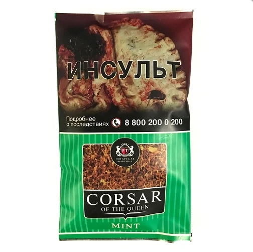 Табак курительный тонкорезаный (сигаретный) CORSAR OF THE QUEEN Mint/1 кор. х 40 кис. х 35 г