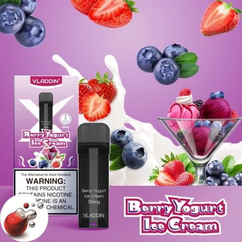 Vladdin картриджи 20 ml ягодный йогурт мороженное