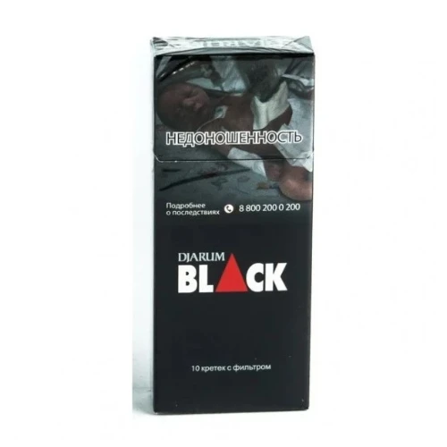 Курительное табачное изделие кретек: DJARUM BLACK (Джарум Блек) сфильтром*2*25*100 МТ