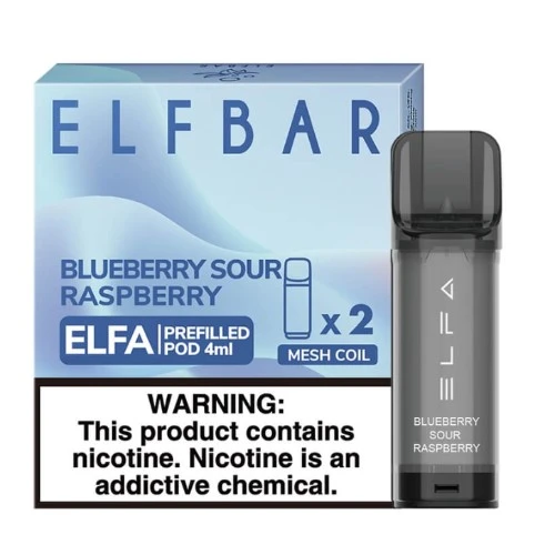 Картридж Elf Bar x2 Elfa 20 мг, 4 мл (Blueberry Sour Raspberry)